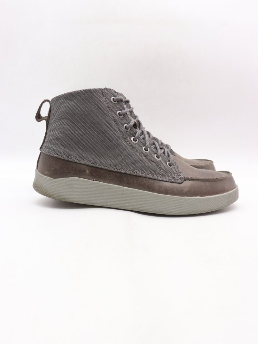 Olukai Molina Men's Size 10 Waterproof Gray Brown Leather Lace Up Boots